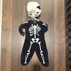 Pottery Barn Kids Black and White Skeleton Costume Sz 3T
